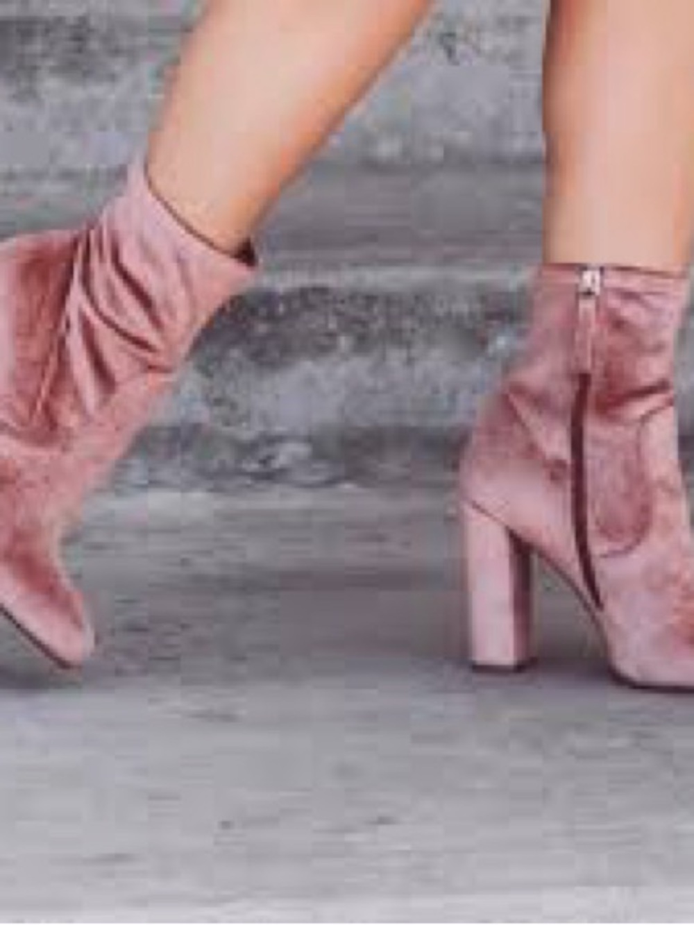 Steve Madden Velvet Zip Up Heeled Ankle Booties 9